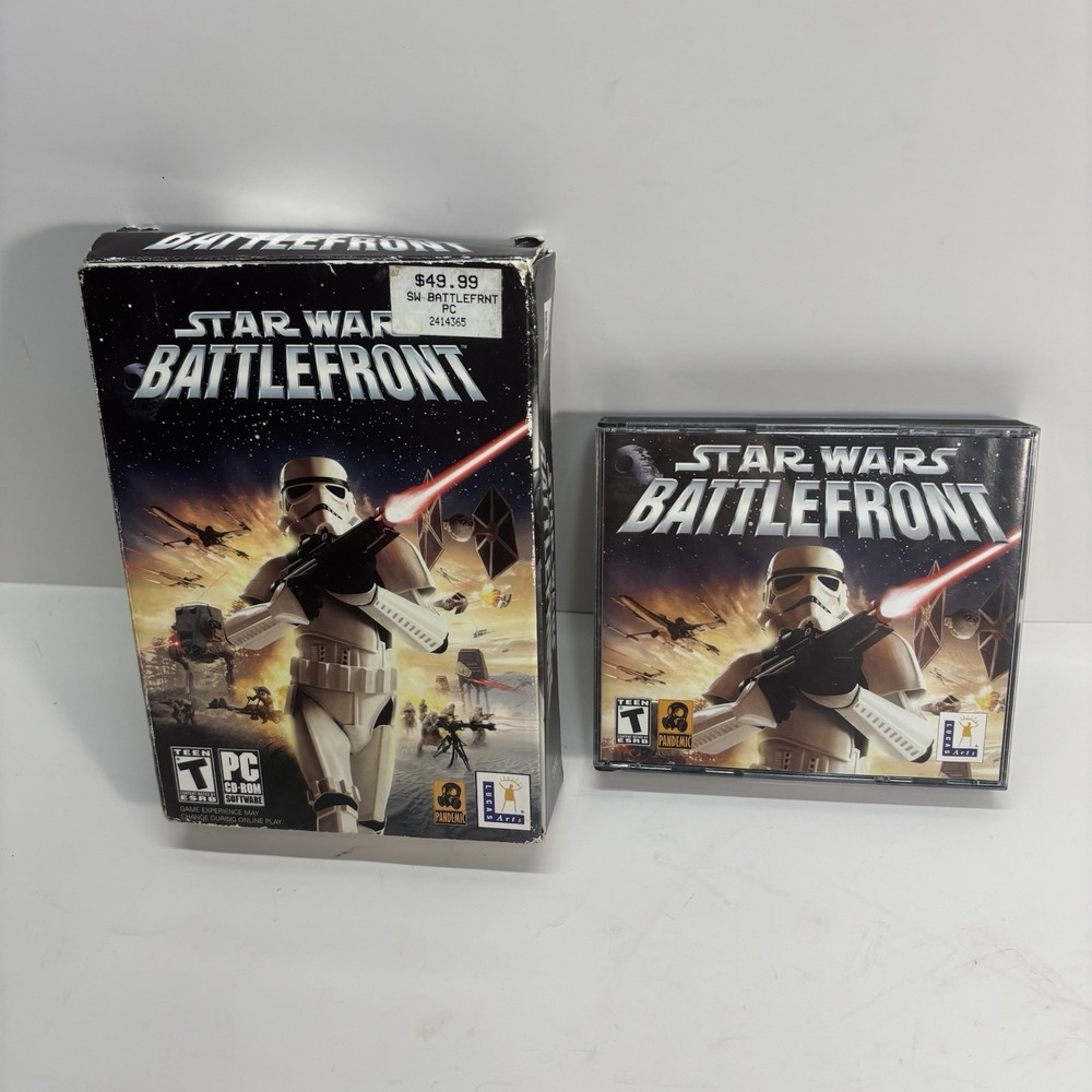 STAR WARS: BATTLEFRONT (PC Game CD-ROM, 2004) With Box